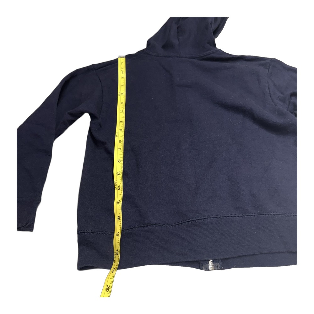 Hanes Mens Full Zip Hoodie Size Medium Navy Graphic - Picture 6 of 8